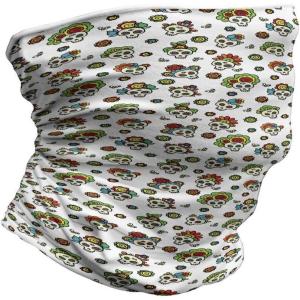 Ambesonne Unisex Multicolor Face and Neck Warmers(Dead Sugar Skull Flowers)