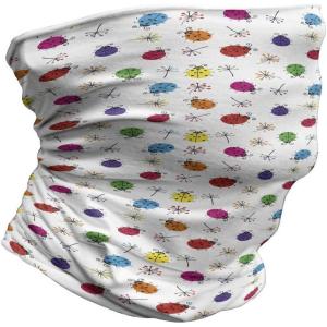 Ambesonne Unisex Multicolor Face and Neck Warmers(Dot Insects Illustration)