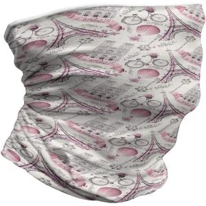 Ambesonne Unisex Multicolor Face and Neck Warmers(Floral Travel)