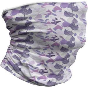 Ambesonne Unisex Multicolor Face and Neck Warmers(Foliage Leaves Purple)