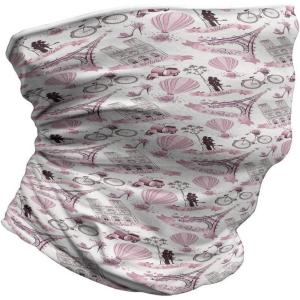 Ambesonne Unisex Multicolor Face and Neck Warmers(Love in Paris Bridal Pink)