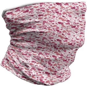 Ambesonne Unisex Multicolor Face and Neck Warmers(Pinkish Curls Soft Hearts)