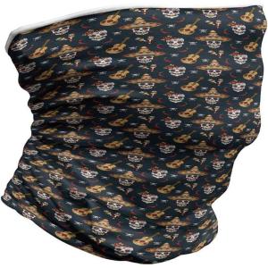 Ambesonne Unisex Multicolor Face and Neck Warmers(Skull Sombrero Chili)