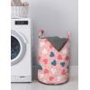 Ambesonne Valentines Day Laundry Bag, Love Theme Dotted Heart Motifs Romantic Fashion Art, Hamper Basket with Handles Drawstring Closure for Laundromats, 13″ x 19″, Pale Pink Coral