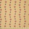 Ambesonne Orange Fabric by The Yard, Romantic Valentines Day Bridal Theme Hearts with Swirl Branches Image, Stretch Knit Fabric for Clothing Sewing and Arts Crafts, 1 Yard, Dark Brown Vermilion(Dark Brown Vermilion)
