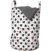 Ambesonne Valentine’s Day Laundry Bag, Cupid Angel with Wings Flying Around Hearts, Hamper Basket with Handles Drawstring Closure for Laundromats, 13″ x 19″, Charcoal Grey Vermilion