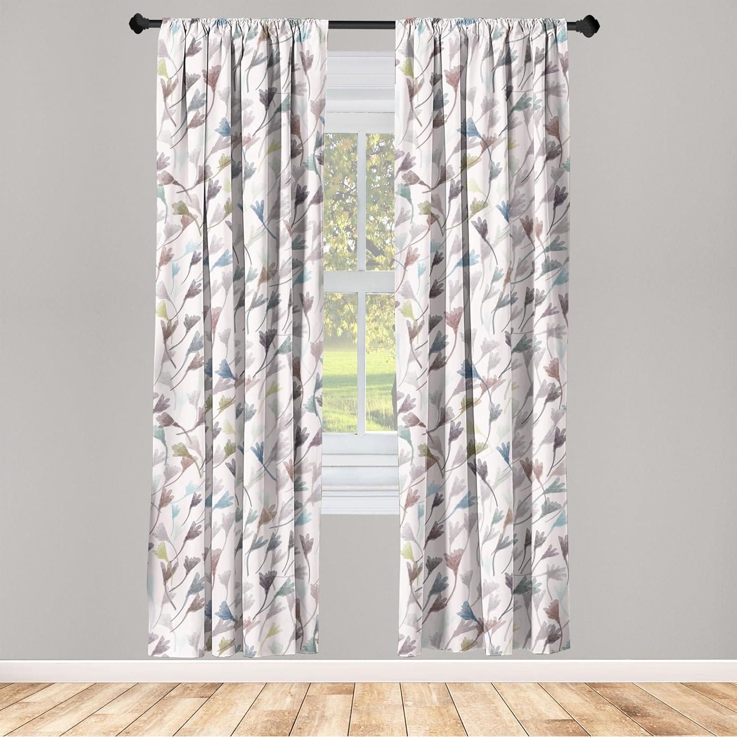 imageAmbesonne Pink Roses Curtains Romantic Spring Garden Blooming Flowers Nature Art Valentine Blossom Window Treatments 2 Panel Set for Living Room Bedroom Pair of 28 x 84 Magenta Blush KhakiEggshell Purple Grey