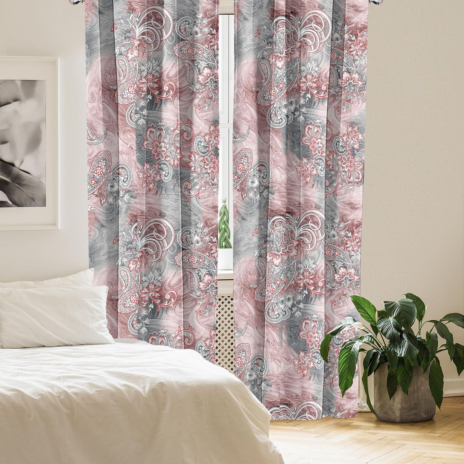 imageAmbesonne Pink Roses Curtains Romantic Spring Garden Blooming Flowers Nature Art Valentine Blossom Window Treatments 2 Panel Set for Living Room Bedroom Pair of 28 x 84 Magenta Blush KhakiDried Rose and Dimgray