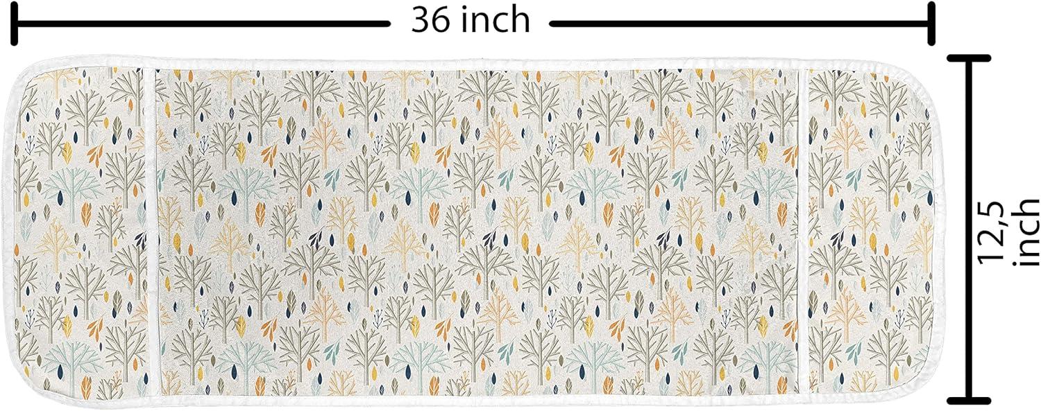 imageAmbesonne Romantic Microwave Oven Cover Valentines Day Themed Layout Petite Girly Heart Mothers Day Love Inspired Water Resistant Organizer with Pockets for Kitchen 36 x 12 Pink and WhiteEggshell Multicolor