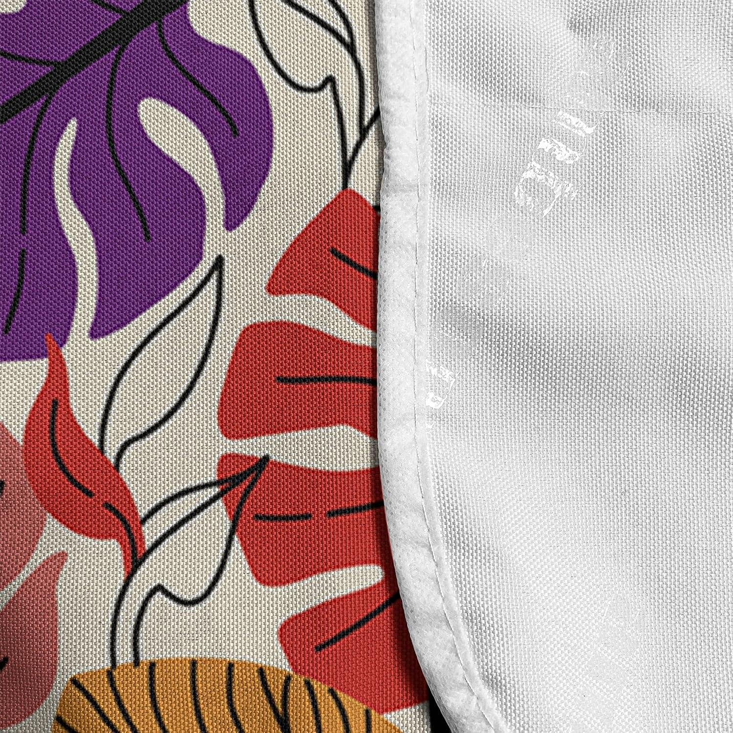 imageAmbesonne Romantic Microwave Oven Cover Valentines Day Themed Layout Petite Girly Heart Mothers Day Love Inspired Water Resistant Organizer with Pockets for Kitchen 36 x 12 Pink and WhiteIvory Multicolor