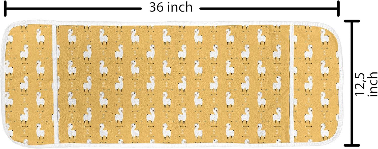 imageAmbesonne Romantic Microwave Oven Cover Valentines Day Themed Layout Petite Girly Heart Mothers Day Love Inspired Water Resistant Organizer with Pockets for Kitchen 36 x 12 Pink and WhiteOrange White