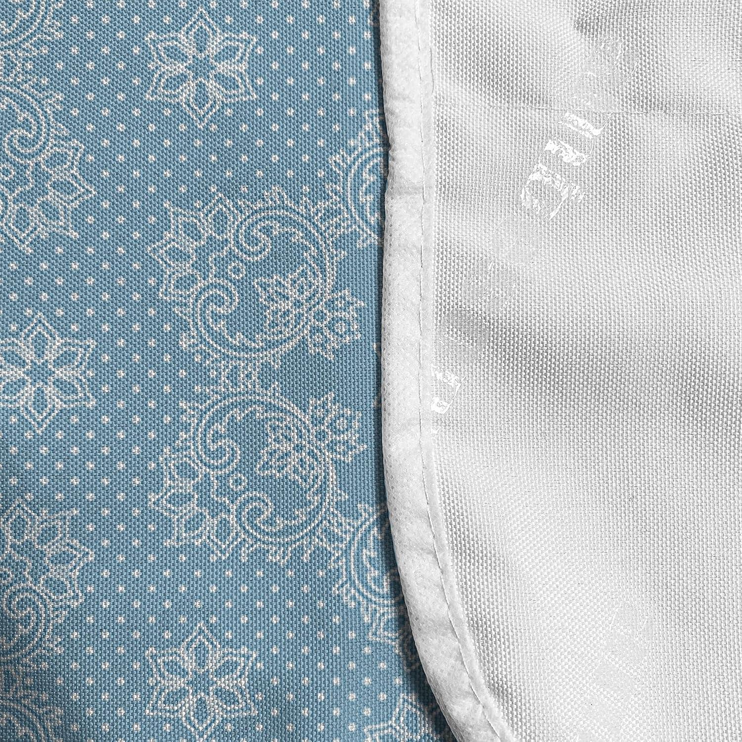 imageAmbesonne Romantic Microwave Oven Cover Valentines Day Themed Layout Petite Girly Heart Mothers Day Love Inspired Water Resistant Organizer with Pockets for Kitchen 36 x 12 Pink and WhitePale Blue and White