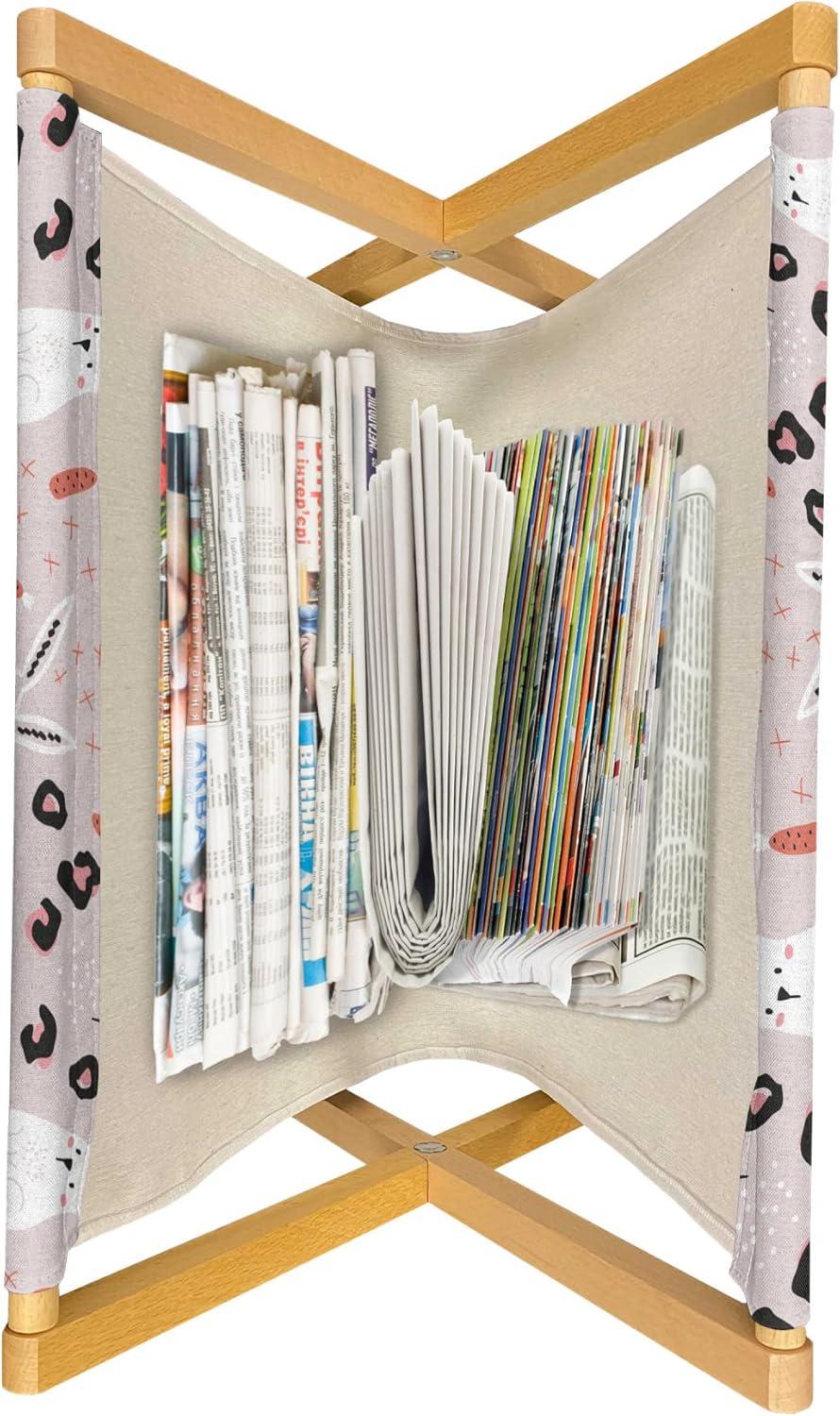imageAmbesonne Valentines Day Magazine and Book Holder Illustration of Monochrome Triangles Forming Romantic Hearts Decorative Floor Rack Organizer for Living Room 22x19 Dark Pink and Pale PinkSalmon White and Rose