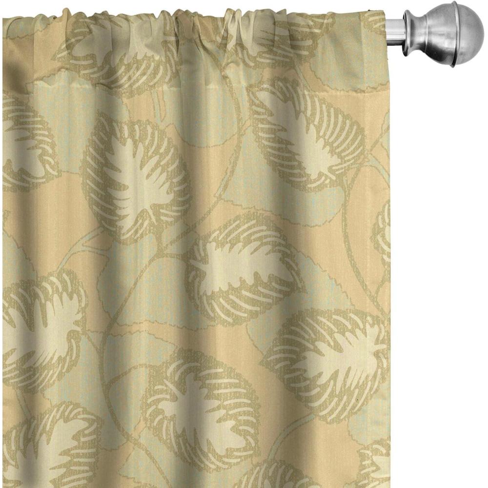 imageAmbesonne Leafy Design Curtains Darkened Jungle Inspirations Colorful Jumble Leaves Pattern Neutral Window Treatments 2 Panel Set for Living Room Bedroom Pair of 28 x 95 Seafoam Dark LavenderPastel Brown Pale Green