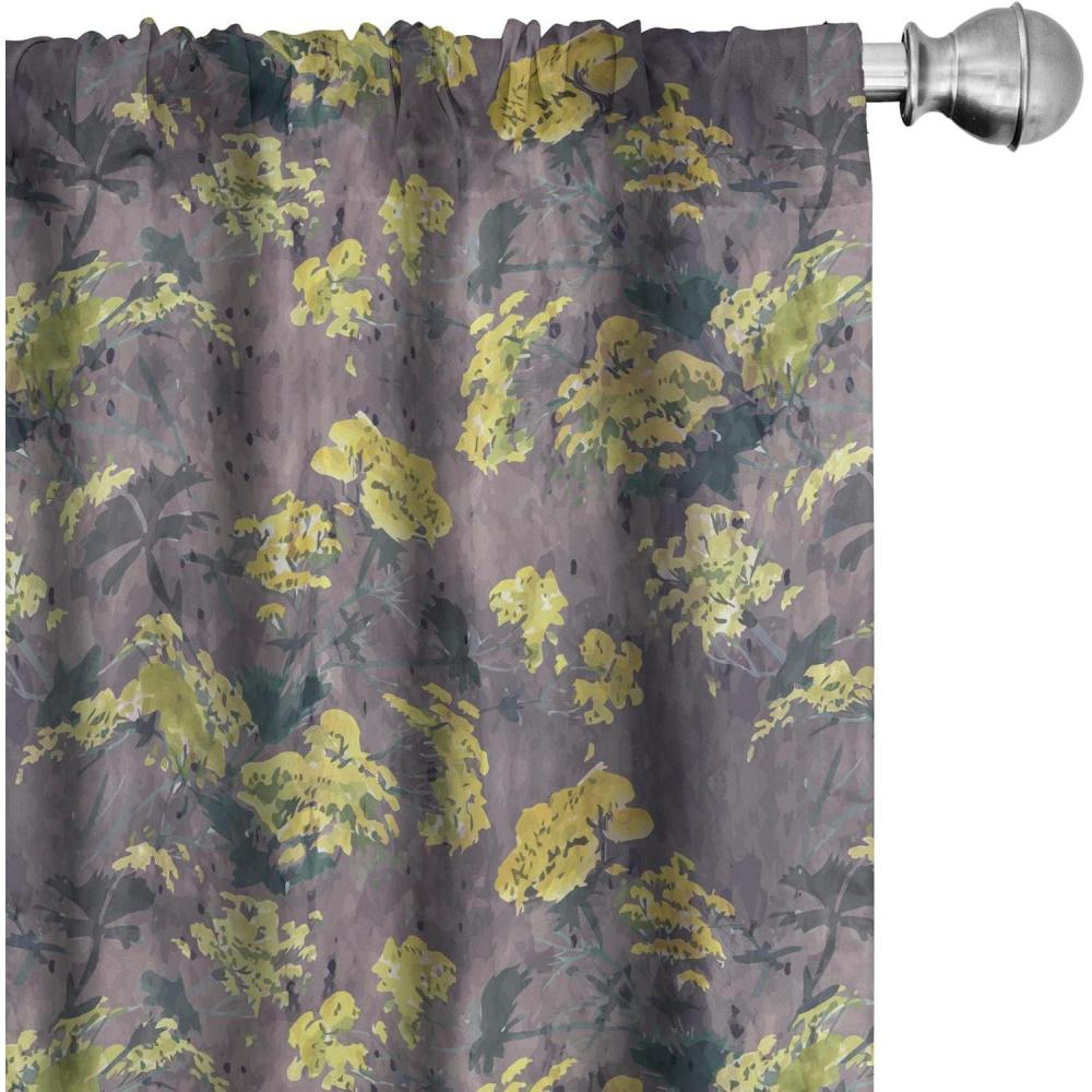 imageAmbesonne Pink Roses Curtains Romantic Spring Garden Blooming Flowers Nature Art Valentine Blossom Window Treatments 2 Panel Set for Living Room Bedroom Pair of 28 x 84 Magenta Blush KhakiApple Green Purple Grey