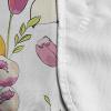 Ambesonne Colorful Microwave Oven Cover, Tulips and Poppy Flowers Romantic Arrangement Valentines Day Themed Illustration, Water Resistant Organizer with Pockets for Kitchen, 36″ x 12″, Multicolor(Multicolor)