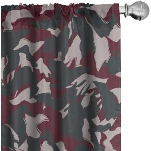 Ambesonne Flowers Boho Curtains, Dreamy Vibes Rose Pattern with Neutral Colors Springtime Garden Drawing, Window Treatments 2 Panel Set for Living Room Bedroom, Pair of – 28″ x 63″, Burnt Sienna Rose(Burgundy Charcoal Grey)