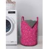 Ambesonne Floral Laundry Bag, Close up Romantic and Feminine Blooms Monochrome Valentine’s Day Vibes Garden Art, Hamper Basket with Handles Drawstring Closure for Laundromats, 13″ x 19″, Pink Magenta