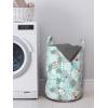 Ambesonne Floral Laundry Bag, Valentines Day Themed Little Birds Hearts and Numerous Abstract Flower Concepts, Hamper Basket with Handles Drawstring Closure for Laundromats, 13″ x 19″, Multicolor