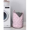 Ambesonne Heart Laundry Bag, Valentine’s Days Theme Romance Pattern in Simplistic Style Rhythmic, Hamper Basket with Handles Drawstring Closure for Laundromats, 13″ x 19″, Pale Pink Dark Taupe