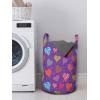 Ambesonne Hearts Laundry Bag, Colorful Big Hearts Covered with Little Ones Romantic Valentines Day Print, Hamper Basket with Handles Drawstring Closure for Laundromats, 13″ x 19″, Multicolor