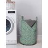 Ambesonne Hearts Laundry Bag, Valentines Day Themed Doodle Hearts Love Friendship on Green Toned Background, Hamper Basket with Handles Drawstring Closure for Laundromats, 13″ x 19″, Multicolor