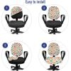 Ambesonne Hearts Office Chair Slipcover, Oval Shapes with Heart in Retro Tones Valentines Day Birthday Theme Pattern, Protective Stretch Decorative Fabric Cover, Multicolor