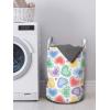 Ambesonne Love Laundry Bag, Patchwork Style Hearts White Backdrop Dreamy Fantasy Display Romantic Valentines, Hamper Basket with Handles Drawstring Closure for Laundromats, 13″ x 19″, Multicolor