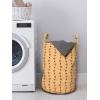 Ambesonne Orange Laundry Bag, Romantic Valentines Day Bridal Theme Hearts with Swirl Branches Image, Hamper Basket with Handles Drawstring Closure for Laundromats, 13″ x 19″, Dark Brown Vermilion