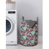 Ambesonne Romantic Laundry Bag, Valentine’s Day Pattern with Bullseye Circles Love Ornate Heart Shapes, Hamper Basket with Handles Drawstring Closure for Laundromats, 13″ x 19″, Multicolor