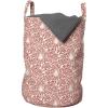 Ambesonne Romantic Laundry Bag, Valentine’s Day Themed Victorian Swirling Ornamental Hearts Pattern, Hamper Basket with Handles Drawstring Closure for Laundromats, 13″ x 19″, Rose Salmon