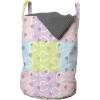 Ambesonne Valentine Laundry Bag, Big Little Heart Motifs on Colorful Background with Dots Romance Love Theme, Hamper Basket with Handles Drawstring Closure for Laundromats, 13″ x 19″, Multicolor