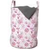Ambesonne Valentine’s Day Laundry Bag, Dandelions in The Form of Hearts on a Plain Background Print, Hamper Basket with Handles Drawstring Closure for Laundromats, 13″ x 19″, Dark Coral Pink