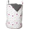 Ambesonne Valentine’s Day Laundry Bag, Romantic Design of Hearts Cupid Love Struck, Hamper Basket with Handles Drawstring Closure for Laundromats, 13″ x 19″, Pink Sand Brown