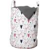 Ambesonne Valentine’s Day Laundry Bag, Romantic Print of Love You Cursive Calligraphy with Hearts, Hamper Basket with Handles Drawstring Closure for Laundromats, 13″ x 19″, Dried Rose Navy Blue