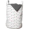 Ambesonne Valentine’s Day Laundry Bag, Streaks with Heart Motifs on The Edge Romantic Love Pattern, Hamper Basket with Handles Drawstring Closure for Laundromats, 13″ x 19″, Dark Coral and Dark Grey
