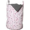 Ambesonne Vintage Valentine Laundry Bag, Hearts and Rounds on Curvilinear Lines, Hamper Basket with Handles Drawstring Closure for Laundromats, 13″ x 19″, Pale Pink Pink