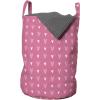 Ambesonne Vintage Valentine Laundry Bag, Repetitive Pattern with Tender Little Hearts, Hamper Basket with Handles Drawstring Closure for Laundromats, 13″ x 19″, Pink Pale Pink and White
