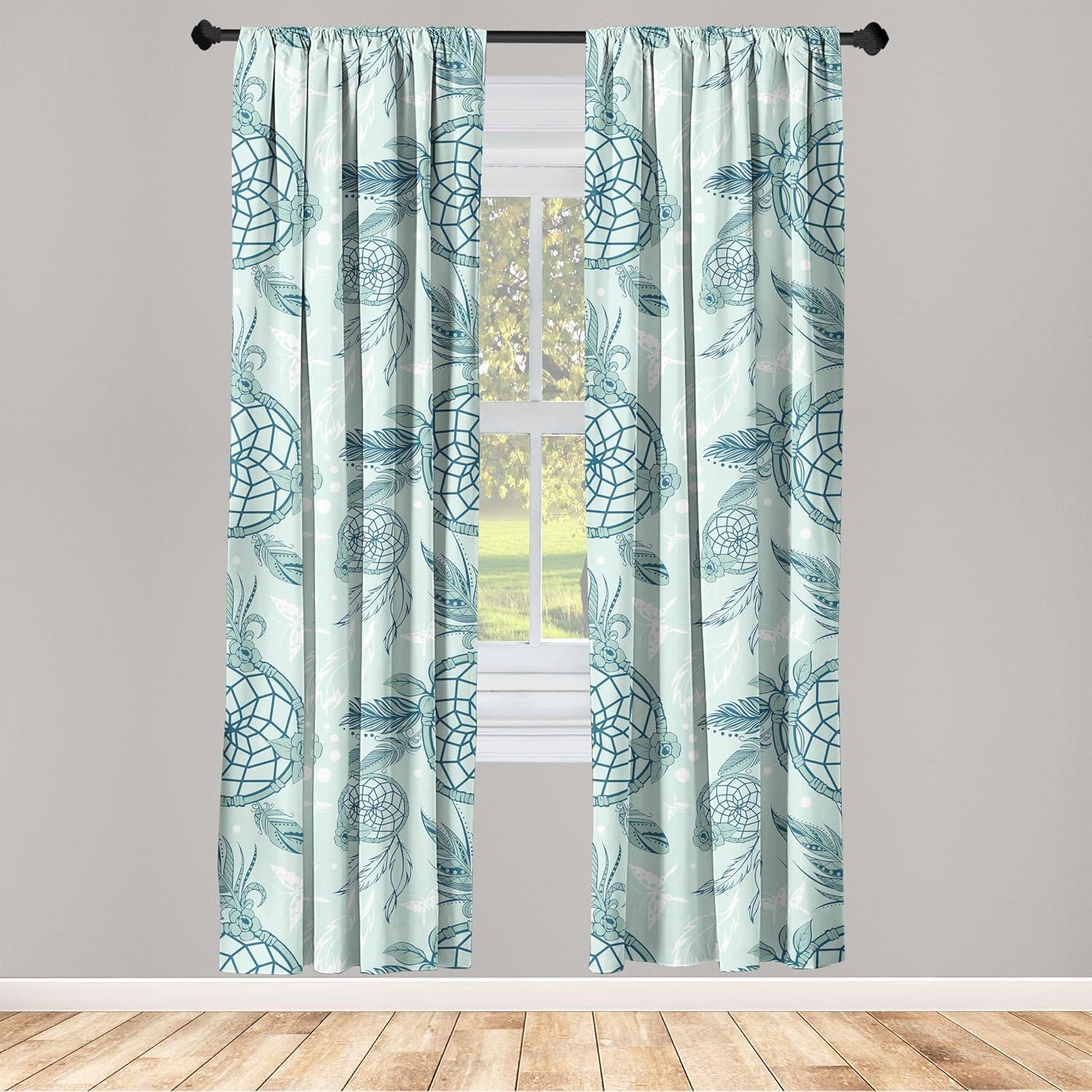 imageAmbesonne Floral Curtains Romantic Valentines Day Theme Overlapping Simplistic Rose Flowers Art Window Treatments 2 Panel Set for Living Room Bedroom Pair of 28 x 84 Pale Salmon and BlushPale Teal and Almond Green