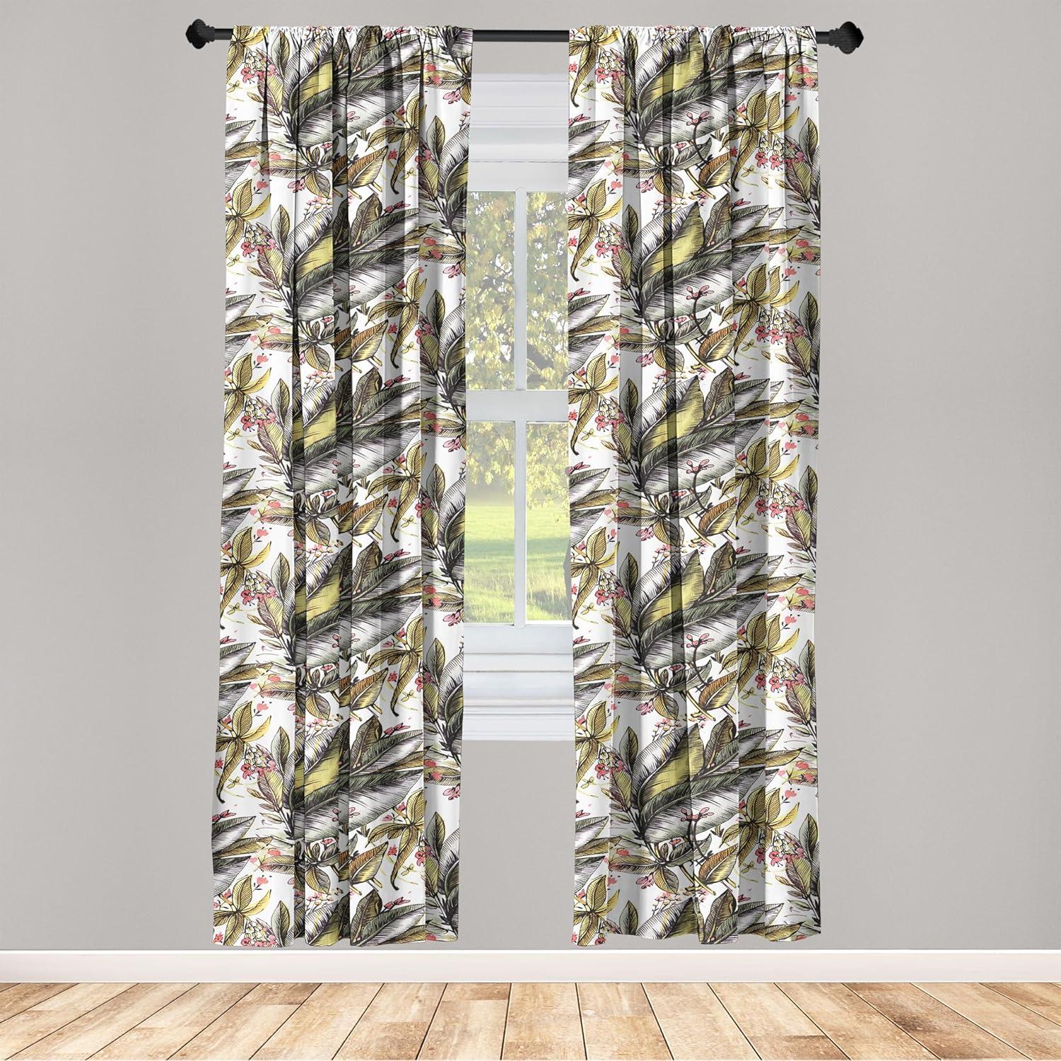 imageAmbesonne Floral Curtains Valentines Day Theme Grunge Style Repetitive Rose Flowers Abstract Window Treatments 2 Panel Set for Living Room Bedroom Pair of 28 x 84 Pale Fuchsia and SepiaPale Coffee and Burnt Sienna