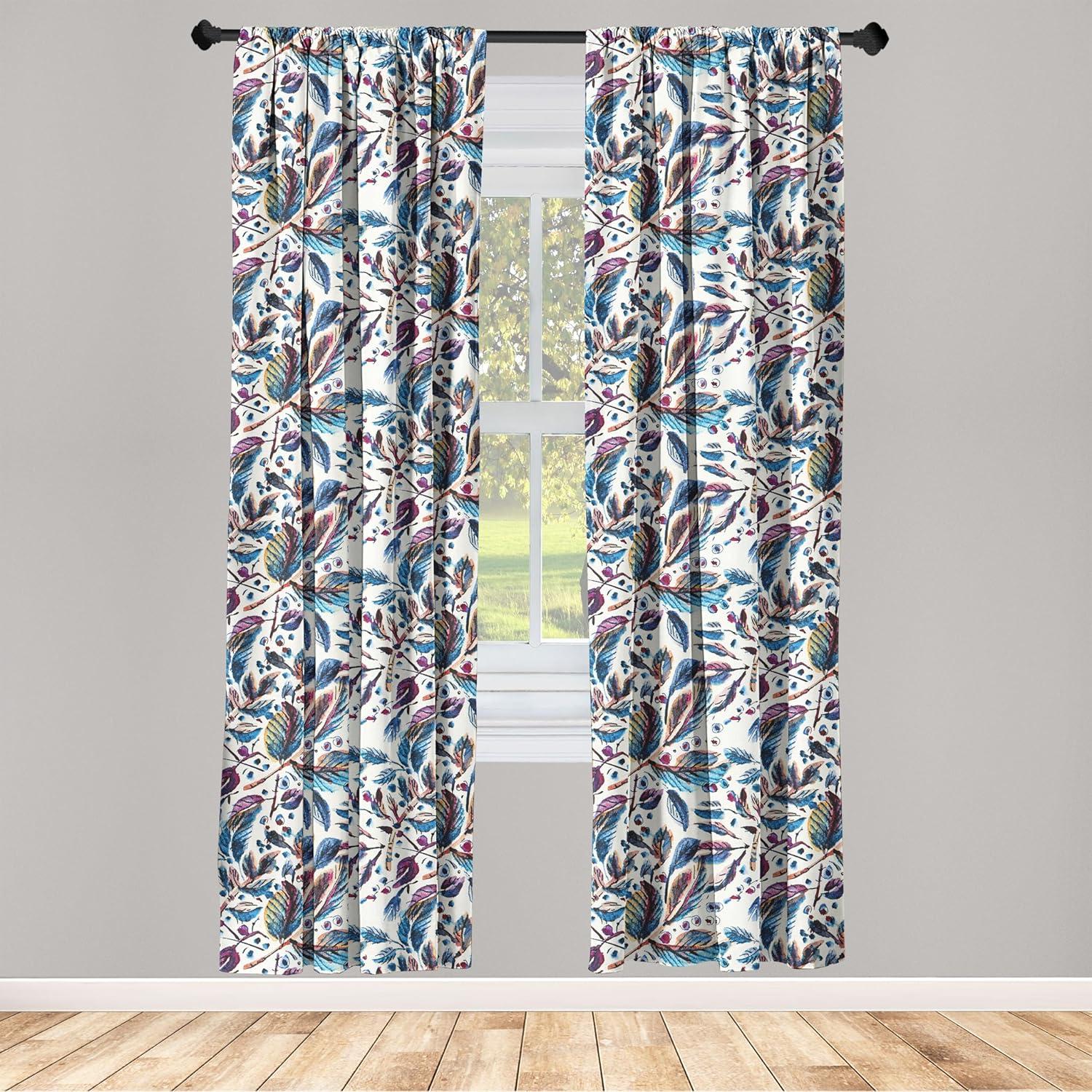 imageAmbesonne Floral Curtains Valentines Day Theme Grunge Style Repetitive Rose Flowers Abstract Window Treatments 2 Panel Set for Living Room Bedroom Pair of 28 x 84 Pale Fuchsia and SepiaMaroon and Dark Blue Grey