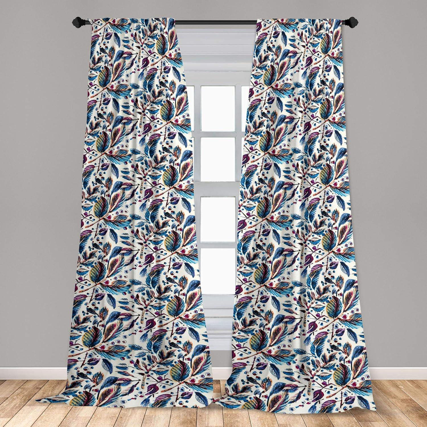 imageAmbesonne Floral Curtains Valentines Day Theme Grunge Style Repetitive Rose Flowers Abstract Window Treatments 2 Panel Set for Living Room Bedroom Pair of 28 x 84 Pale Fuchsia and SepiaMaroon and Dark Blue Grey