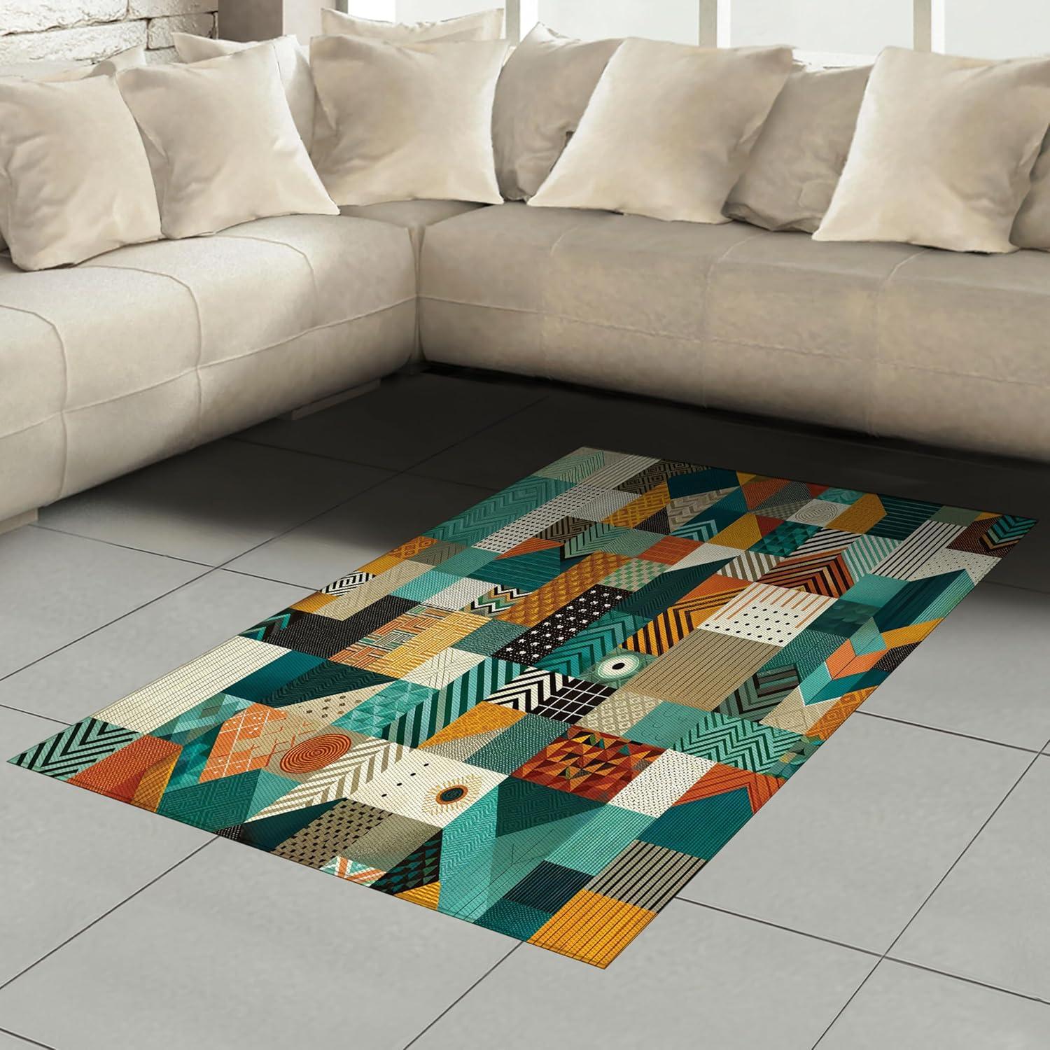 imageAmbesonne Floral Heart Area Rug Tenderness of Romantic Garden Ivy Branches and Roses Valentines Day Flat Woven Accent Rug for Living Room Bedroom Dining Room 2 6 x 5 Laurel Green and PinkTeal Orange Multicolor