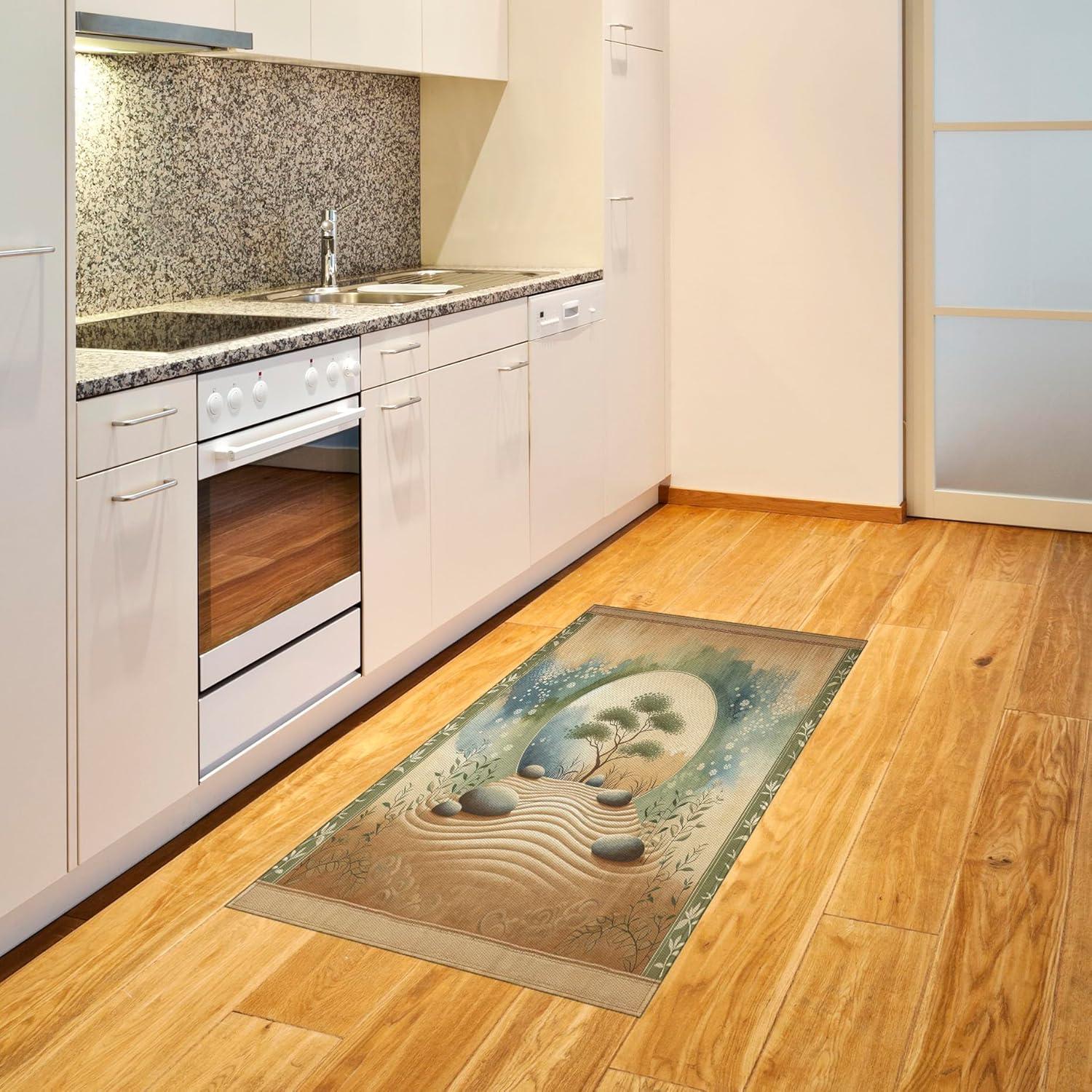 imageAmbesonne Floral Heart Area Rug Tenderness of Romantic Garden Ivy Branches and Roses Valentines Day Flat Woven Accent Rug for Living Room Bedroom Dining Room 2 6 x 5 Laurel Green and PinkCamel Reseda Green Blue
