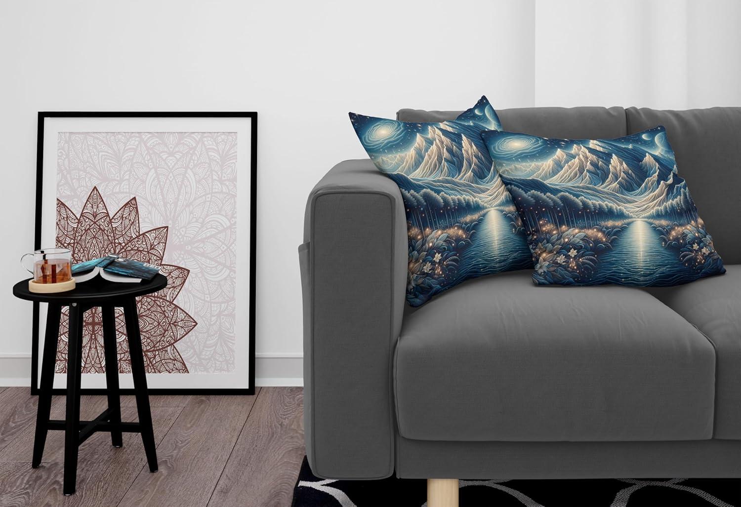 imageAmbesonne Floral Heart Decorative Throw Pillow Case Pack of 2 Tenderness of Romantic Garden Ivy Branches and Roses Valentines Day Couch Bedroom Living Room Cushion Cover 16 Laurel Green and PinkNight Blue and Coconut