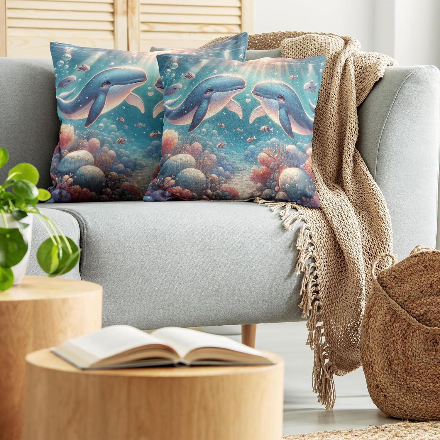 imageAmbesonne Floral Heart Decorative Throw Pillow Case Pack of 2 Tenderness of Romantic Garden Ivy Branches and Roses Valentines Day Couch Bedroom Living Room Cushion Cover 16 Laurel Green and PinkSea Blue and Coral