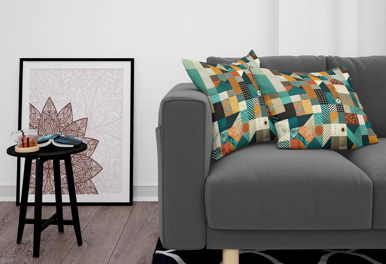 imageAmbesonne Floral Heart Decorative Throw Pillow Case Pack of 2 Tenderness of Romantic Garden Ivy Branches and Roses Valentines Day Couch Bedroom Living Room Cushion Cover 16 Laurel Green and PinkTeal Orange Multicolor