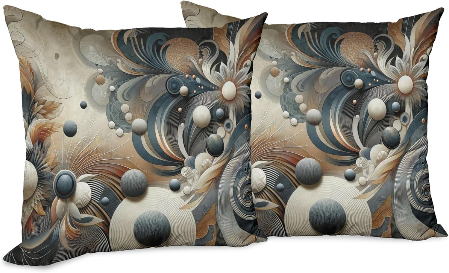imageAmbesonne Floral Heart Decorative Throw Pillow Case Pack of 2 Tenderness of Romantic Garden Ivy Branches and Roses Valentines Day Couch Bedroom Living Room Cushion Cover 16 Laurel Green and PinkDark Slate Blue and Tan