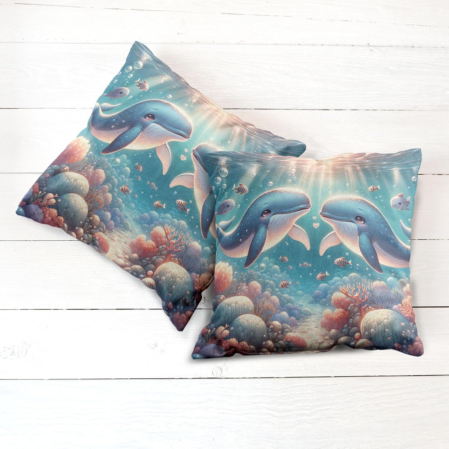imageAmbesonne Floral Heart Decorative Throw Pillow Case Pack of 2 Tenderness of Romantic Garden Ivy Branches and Roses Valentines Day Couch Bedroom Living Room Cushion Cover 16 Laurel Green and PinkSea Blue and Coral