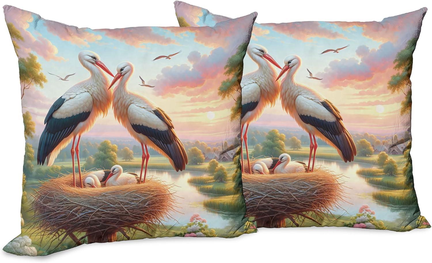 imageAmbesonne Floral Heart Decorative Throw Pillow Case Pack of 2 Tenderness of Romantic Garden Ivy Branches and Roses Valentines Day Couch Bedroom Living Room Cushion Cover 16 Laurel Green and PinkFern Green Multicolor